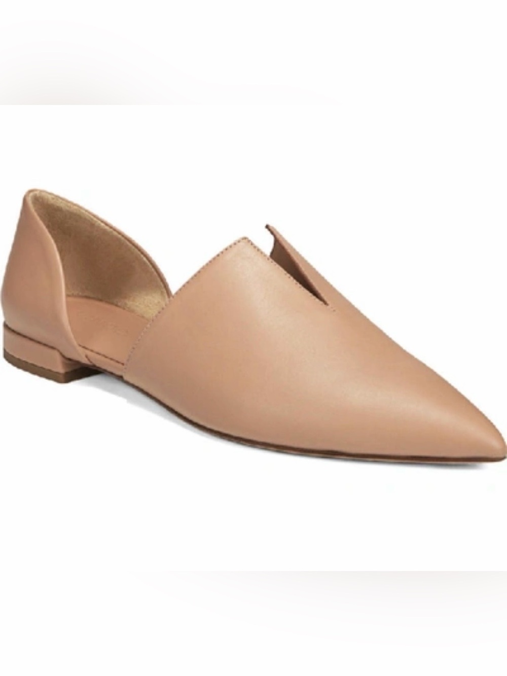 Vince Darlington DโOrsay Nude Leather Split Flats size 8